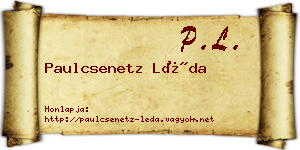 Paulcsenetz Léda névjegykártya